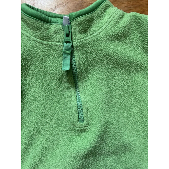 Vintage Y2K Lime Green Old Navy Kids Fleece Flared Pants 1/4 Zip Outfit 2T 24 Mo - Picture 3 of 12